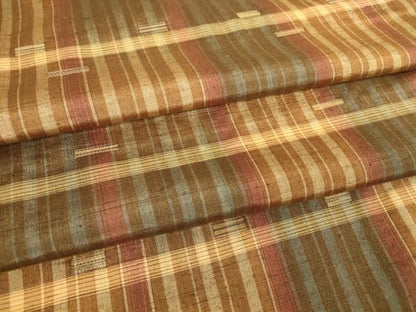 平和屋着物▽上質な紬 単衣 縞 正絹 逸品 DAAT9375az