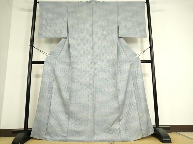 平和屋着物▽上質な小紋 単衣 作家物 霞文 暈し染め 高島屋扱い 正絹 逸品 DAAT9383az