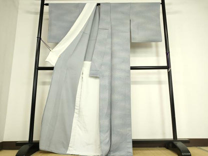 平和屋着物▽上質な小紋 単衣 作家物 霞文 暈し染め 高島屋扱い 正絹 逸品 DAAT9383az