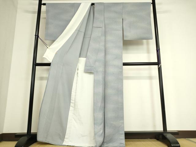 平和屋着物▽上質な小紋 単衣 作家物 霞文 暈し染め 高島屋扱い 正絹 逸品 DAAT9383az