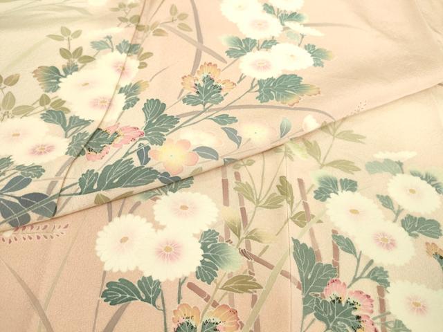 平和屋着物▽訪問着 単衣 友禅 作家物 吉祥花文 正絹 逸品 DAAT9384az