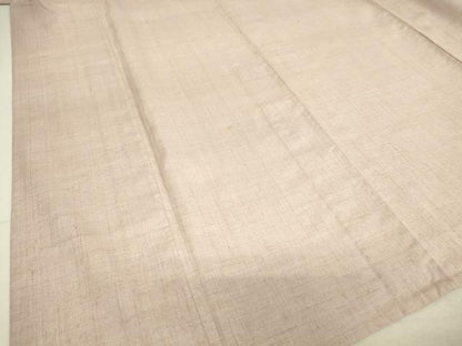 平和屋着物▽結城紬　単衣　薄柿色　正絹　逸品　DAAT9392az