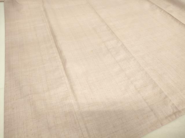 平和屋着物▽結城紬　単衣　薄柿色　正絹　逸品　DAAT9392az