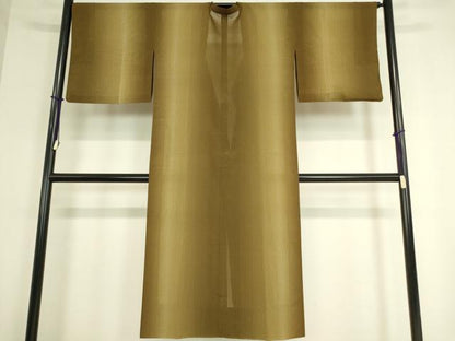 平和屋着物▽道行コート スリーシーズン 春夏秋 塵除け 縞 ロング丈 正絹 逸品 DAAT9395az