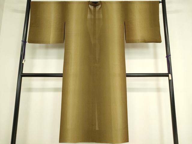 平和屋着物▽道行コート スリーシーズン 春夏秋 塵除け 縞 ロング丈 正絹 逸品 DAAT9395az