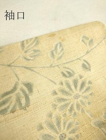 平和屋着物▽上質な小紋 単衣 紬地 花松文 正絹 逸品 DAAT9478az