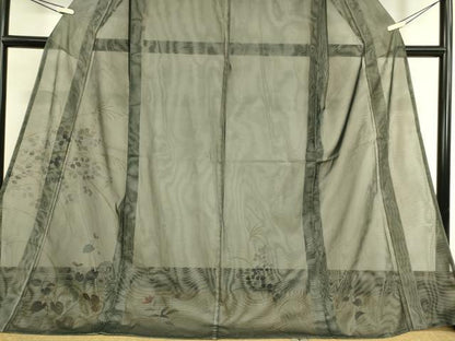 平和屋着物▽訪問着 無双 紗袷 紗×紗 萩文 金彩 正絹 逸品 DAAT9479az