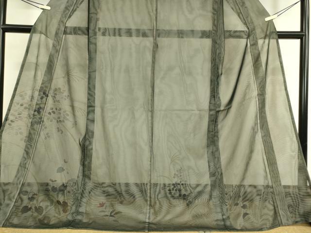 平和屋着物▽訪問着 無双 紗袷 紗×紗 萩文 金彩 正絹 逸品 DAAT9479az