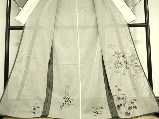 平和屋着物▽訪問着 無双 紗袷 紗×紗 萩文 金彩 正絹 逸品 DAAT9479az