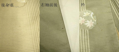 平和屋着物▽本場染大島紬 単衣 雪輪花文 金彩 正絹 逸品 DAAT9481az