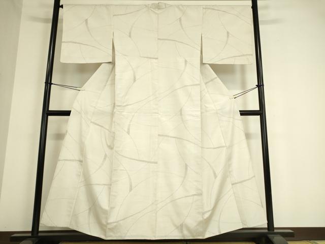 平和屋着物▽上質な紬 単衣 変わり斜線文 正絹 逸品 DAAT9483az