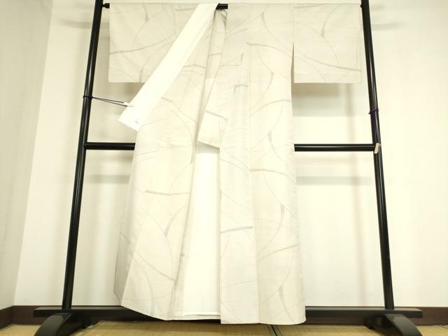 平和屋着物▽上質な紬 単衣 変わり斜線文 正絹 逸品 DAAT9483az