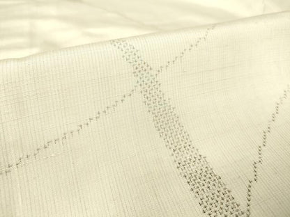 平和屋着物▽上質な紬 単衣 変わり斜線文 正絹 逸品 DAAT9483az