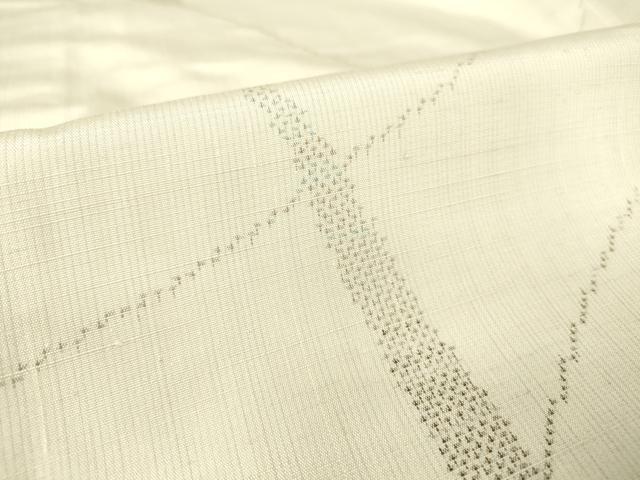 平和屋着物▽上質な紬 単衣 変わり斜線文 正絹 逸品 DAAT9483az