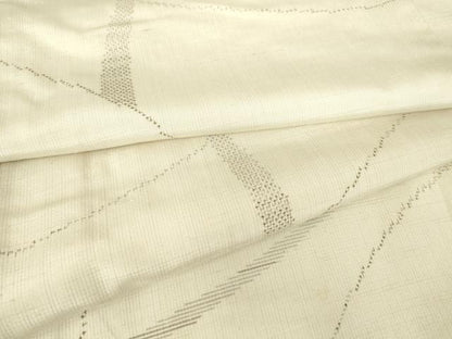 平和屋着物▽上質な紬 単衣 変わり斜線文 正絹 逸品 DAAT9483az