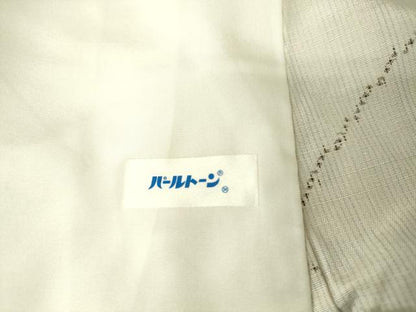平和屋着物▽上質な紬 単衣 変わり斜線文 正絹 逸品 DAAT9483az