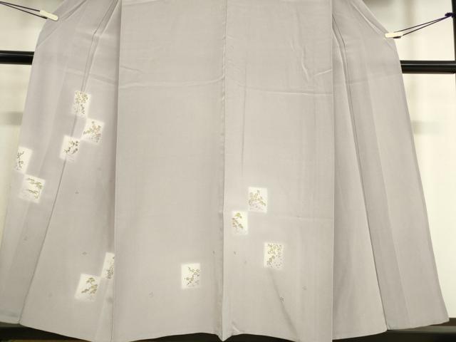 平和屋着物▽訪問着　単衣　刺繍　色紙花文　蛍暈し　金彩　正絹　逸品　DAAT9487az