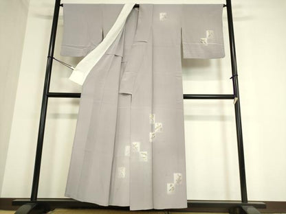 平和屋着物▽訪問着　単衣　刺繍　色紙花文　蛍暈し　金彩　正絹　逸品　DAAT9487az