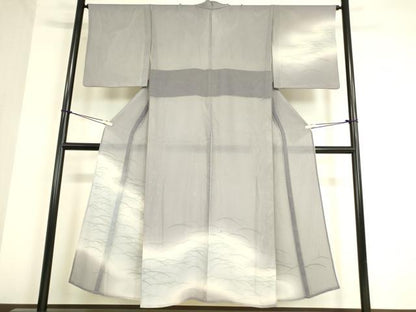 平和屋着物▽訪問着 無双 紗袷 紗×絽 露芝文 暈し染め 金彩 正絹 逸品 DAAT9490az