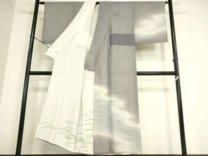 平和屋着物▽訪問着 無双 紗袷 紗×絽 露芝文 暈し染め 金彩 正絹 逸品 DAAT9490az