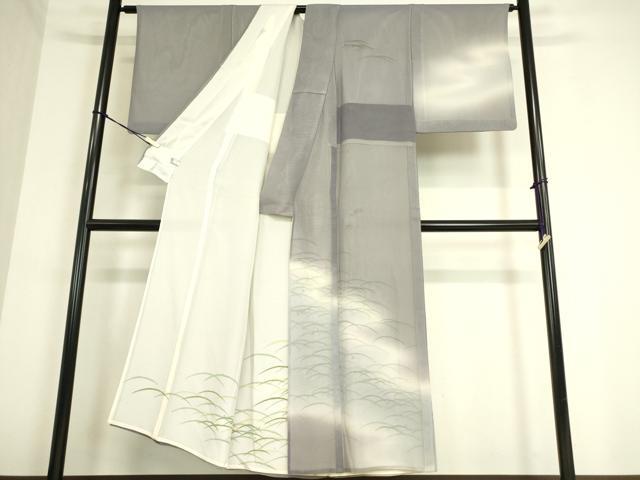 平和屋着物▽訪問着 無双 紗袷 紗×絽 露芝文 暈し染め 金彩 正絹 逸品 DAAT9490az
