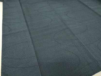 平和屋着物▽本塩沢　単衣　変わり縞　塩沢絣　110亀甲　証紙付き　正絹　逸品　未使用　DAAT9491az