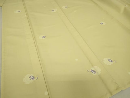 平和屋着物▽服飾評論家　市田ひろみ　小紋　単衣　雪輪宝尽くし文　洗える着物　未使用　DAAT9492az