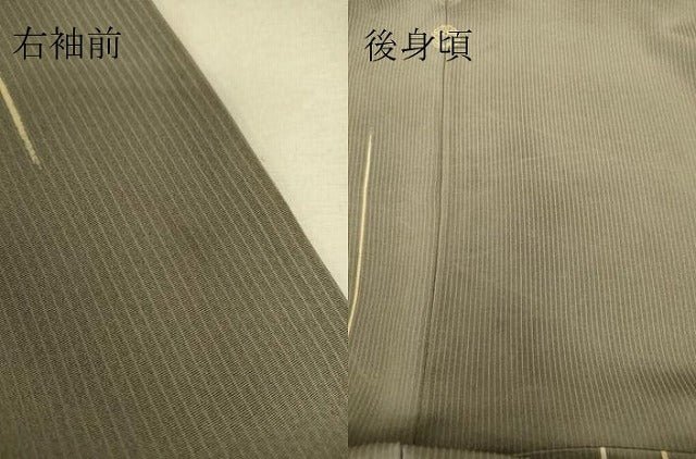 平和屋着物▽上質な小紋 単衣 変わり斜線文 正絹 逸品 DAAT9502az