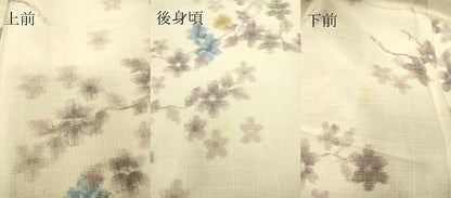 平和屋着物▽上質な紬 単衣 枝花文 正絹 逸品 DAAT9507az