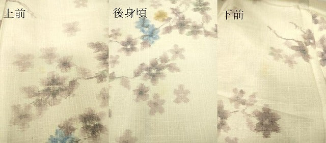 平和屋着物▽上質な紬 単衣 枝花文 正絹 逸品 DAAT9507az