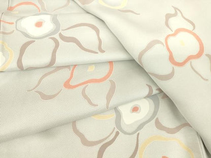 平和屋着物▽上質な小紋 単衣 光琳椿 正絹 逸品 DAAT9518az