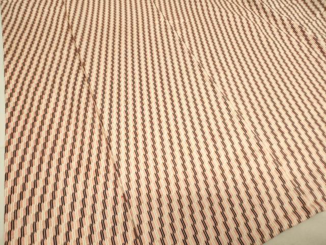 平和屋着物▽上質な紬 単衣 矢羽文 正絹 逸品 DAAT9520az