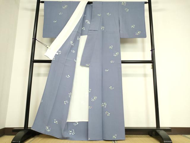 平和屋着物▽上質な小紋　単衣　南天丸文　正絹　逸品　DAAT9521az