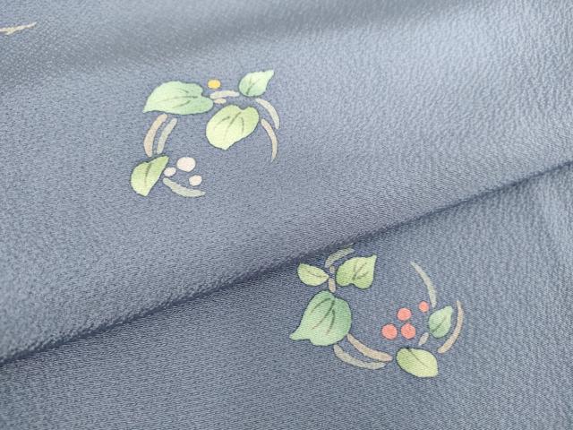 平和屋着物▽上質な小紋　単衣　南天丸文　正絹　逸品　DAAT9521az