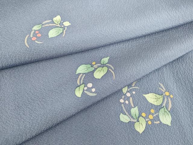 平和屋着物▽上質な小紋　単衣　南天丸文　正絹　逸品　DAAT9521az