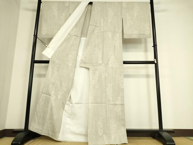 平和屋着物▽結城紬 単衣 花間道 100亀甲 正絹 逸品 DAAT9528az