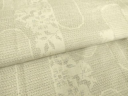 平和屋着物▽結城紬 単衣 花間道 100亀甲 正絹 逸品 DAAT9528az