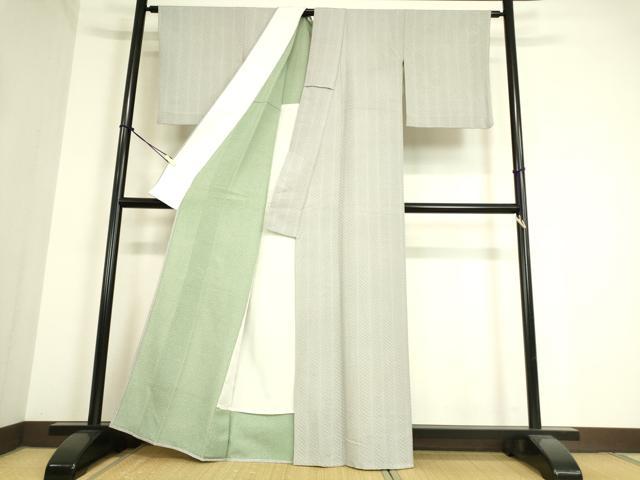 平和屋着物▽上質な小紋 単衣 変わり間道 正絹 逸品 DAAT9529az