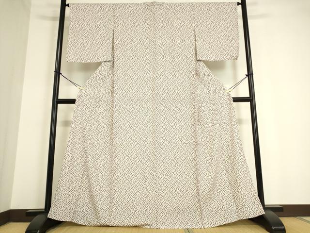 平和屋着物▽上質な小紋 単衣 花唐草文 正絹 逸品 DAAT9632az