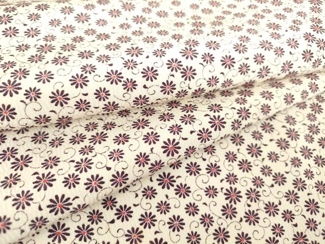 平和屋着物▽上質な小紋 単衣 花唐草文 正絹 逸品 DAAT9632az