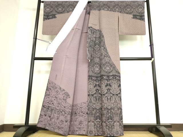 平和屋着物▽極上 前田仁仙 仁仙更紗 訪問着 単衣 更紗花文 さが美扱い 正絹 逸品 DAAT9634az