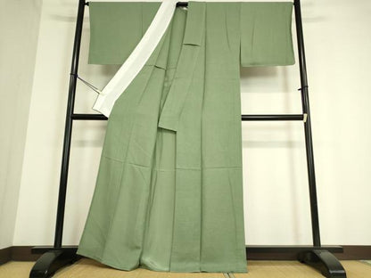 平和屋着物▽上質な色無地　単衣　薄青色　正絹　逸品　未使用　DAAT9641az