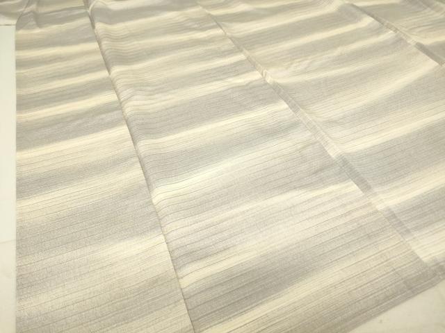 平和屋着物▽本塩沢 単衣 やまだ織 横段霞文 さが美扱い 正絹 逸品 DAAT9643az