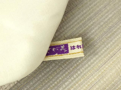 平和屋着物▽本塩沢 単衣 やまだ織 横段霞文 さが美扱い 正絹 逸品 DAAT9643az