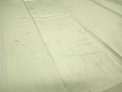 平和屋着物▽上質な色無地 単衣 草花地紋 青磁鼠色 正絹 逸品 DAAT9648az