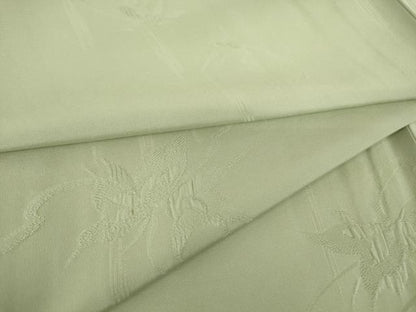 平和屋着物▽上質な色無地 単衣 草花地紋 青磁鼠色 正絹 逸品 DAAT9648az