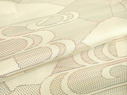 平和屋着物▽上質な紬 単衣 流水文 正絹 逸品 DAAT9649az
