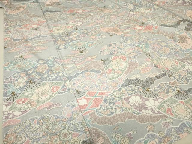 平和屋着物▽小紋 単衣 辻が花 金彩 洗える着物 DAAT9650az