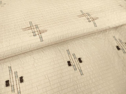 平和屋着物▽上質な紬 単衣 絣文 正絹 逸品 DAAT9657az