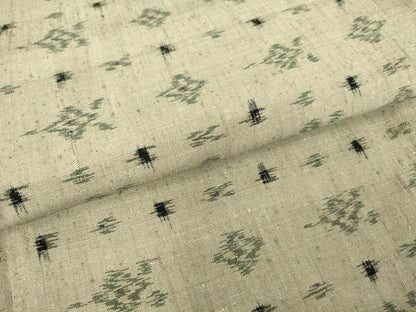平和屋着物▽上質な紬 単衣 絣横段文 正絹 逸品 DAAT9662az